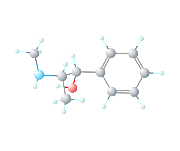 Representação da molécula de efedrina