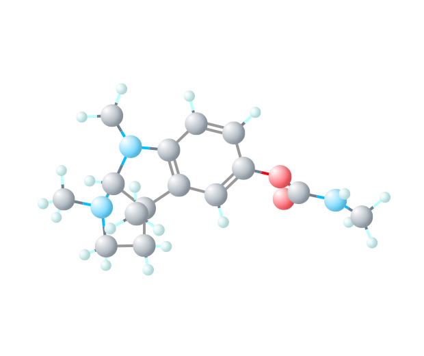 Representação da molécula de fisostigmina