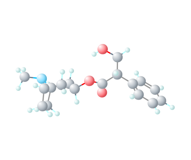 Representação da molécula de atropina