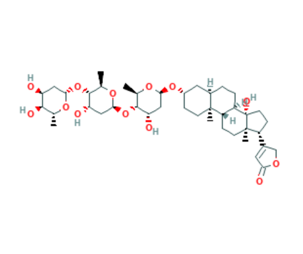 Representação da molécula de digitoxina